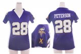 Wholesale Cheap Nike Vikings #28 Adrian Peterson Purple Team Color Draft Him Name & Number Top Women's Stitched NFL Elite Jersey