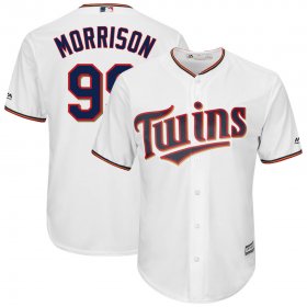 Wholesale Cheap Minnesota Twins #99 Logan Morrison Majestic Home Cool Base Player Jersey White