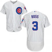 Wholesale Cheap Cubs #3 David Ross White Flexbase Authentic Collection Stitched MLB Jersey