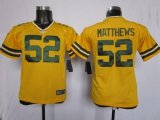 Wholesale Cheap Nike Packers #52 Clay Matthews Yellow Alternate Youth Stitched NFL Elite Jersey