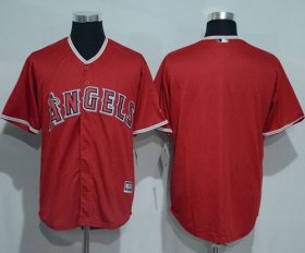 Wholesale Cheap Angels of Anaheim Blank Red New Cool Base Stitched MLB Jersey