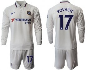 Wholesale Cheap Chelsea #17 Kovacic Away Long Sleeves Soccer Club Jersey