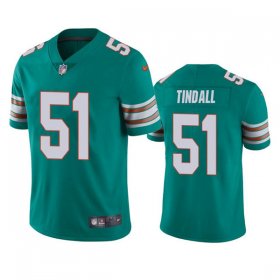 Wholesale Cheap Men\'s Miami Dolphins #51 Channing Tindall Aqua Color Rush Limited Stitched Football Jersey