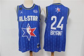 Wholesale Cheap Men\'s Los Angeles Lakers #24 Kobe Bryant Blue Jordan Brand 2020 All-Star Game Swingman Stitched NBA Jersey