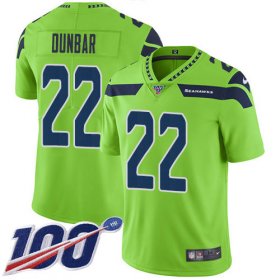 Wholesale Cheap Nike Seahawks #22 Quinton Dunbar Green Youth Stitched NFL Limited Rush 100th Season Jersey