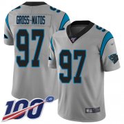 Wholesale Cheap Nike Panthers #97 Yetur Gross-Matos Silver Men's Stitched NFL Limited Inverted Legend 100th Season Jersey