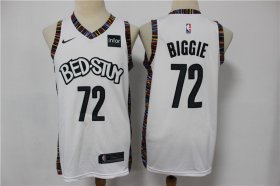 Wholesale Cheap Men\'s Brooklyn Nets #72 Biggie White 2020 City Edition Nike Swingman Jersey