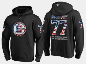 Wholesale Cheap Bruins #77 Ray Bourque NHL Banner Wave Usa Flag Black Hoodie