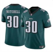 Cheap Men's Philadelphia Eagles #30 Quinyon Mitchell Green 2024 Draft F.U.S.E Vapor Untouchable Limited Football Stitched Jersey