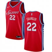 Wholesale Cheap Men's Philadelphia 76ers #22 Wilson Chandler Swingman Red Basketball Statement Edition Jersey