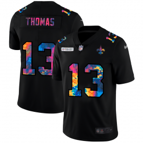 Cheap New Orleans Saints #13 Michael Thomas Men\'s Nike Multi-Color Black 2020 NFL Crucial Catch Vapor Untouchable Limited Jersey