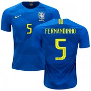 Wholesale Cheap Brazil #5 Fernandinho Away Soccer Country Jersey