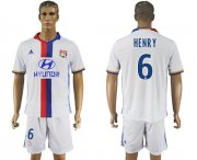 Wholesale Cheap Lyon #6 Henry Home Soccer Club Jersey