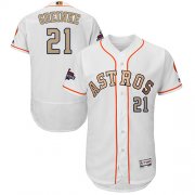 Wholesale Cheap Astros #21 Zack Greinke White FlexBase Authentic 2018 Gold Program Cool Base Stitched MLB Jersey