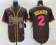 Wholesale Cheap Men's San Diego Padres #2 Xander Bogaerts Brown NEW 2023 City Connect Cool Base Stitched Jersey
