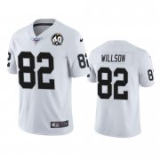 Wholesale Cheap Nike Raiders #82 Luke Willson White 60th Anniversary Vapor Limited Stitched NFL 100th Season Jersey