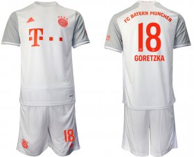Wholesale Cheap Men 2020-2021 club Bayern Munchen away 18 white Soccer Jerseys