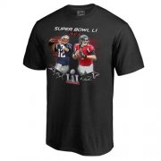 Wholesale Cheap Men's Atlanta Falcons vs. New England Patriots Pro Line by Fanatics Branded Black Player Match-Up Name & Number T-Shirt