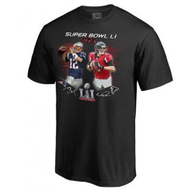 Wholesale Cheap Men\'s Atlanta Falcons vs. New England Patriots Pro Line by Fanatics Branded Black Player Match-Up Name & Number T-Shirt