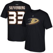 Wholesale Cheap Anaheim Ducks #33 Jakob Silfverberg Reebok Home Name & Number T-Shirt Black
