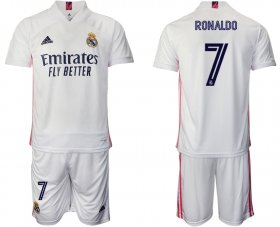Wholesale Cheap Men 2020-2021 club Real Madrid home 7 white Soccer Jerseys1