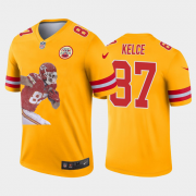 Cheap Kansas City Chiefs #87 Travis Kelce Nike Team Hero 5 Vapor Limited NFL Jersey Yellow