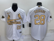 Wholesale Men's St Louis Cardinals #28 Nolan Arenado Number White 2022 All Star Stitched Cool Base Nike Jersey