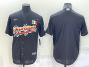 Wholesale Cheap Men's Los Angeles Dodgers Blank Black Mexico Cool Base Nike Jersey