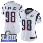 Wholesale Cheap Nike Patriots #98 Trey Flowers White Super Bowl LIII Bound Women's Stitched NFL Vapor Untouchable Limited Jersey