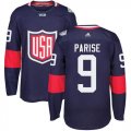Wholesale Cheap Team USA #9 Zach Parise Navy Blue 2016 World Cup Stitched NHL Jersey
