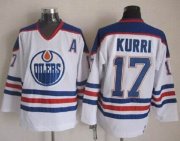Wholesale Cheap Oilers #17 Jari Kurri White CCM Throwback Stitched NHL Jersey
