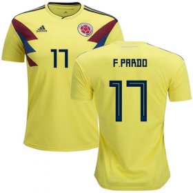 Wholesale Cheap Colombia #17 F.Pardo Home Soccer Country Jersey
