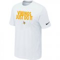 Wholesale Cheap Nike Minnesota Vikings Just Do It White T-Shirt
