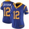 Wholesale Cheap Nike Rams #12 Van Jefferson Royal Blue Alternate Women's Stitched NFL Vapor Untouchable Limited Jersey