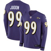 Wholesale Cheap Nike Ravens #99 Matthew Judon Purple Team Color Youth Stitched NFL Limited Therma Long Sleeve Jersey
