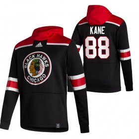 Wholesale Cheap Chicago Blackhawks #88 Patrick Kane Adidas Reverse Retro Pullover Hoodie Black
