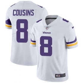 Wholesale Cheap Nike Vikings #8 Kirk Cousins White Men\'s Stitched NFL Vapor Untouchable Limited Jersey