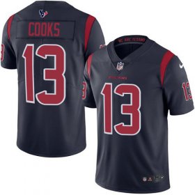 Wholesale Cheap Nike Texans #13 Brandin Cooks Navy Blue Men\'s Stitched NFL Limited Rush Jersey
