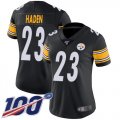 Wholesale Cheap Nike Steelers #23 Joe Haden Black Team Color Women's Stitched NFL 100th Season Vapor Limited Jersey