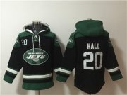 Wholesale Cheap Men's New York Jets #20 Breece Hall Black Ageless Must-Have Lace-Up Pullover Hoodie