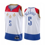 Wholesale Cheap Nike Pelicans #5 Eric Bledsoe White NBA Swingman 2020-21 City Edition Jersey