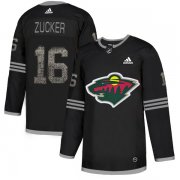 Wholesale Cheap Adidas Wild #16 Jason Zucker Black Authentic Classic Stitched NHL Jersey