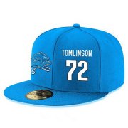 Wholesale Cheap Detroit Lions #72 Laken Tomlinson Snapback Cap NFL Player Light Blue with White Number Stitched Hat