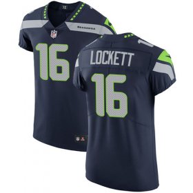Wholesale Cheap Nike Seahawks #16 Tyler Lockett Steel Blue Team Color Men\'s Stitched NFL Vapor Untouchable Elite Jersey