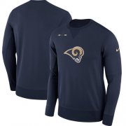 Wholesale Cheap Men's Los Angeles Rams Nike Navy Sideline Team Logo Performance Sweatshirt