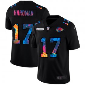 Cheap Kansas City Chiefs #17 Mecole Hardman Men\'s Nike Multi-Color Black 2020 NFL Crucial Catch Vapor Untouchable Limited Jersey