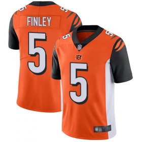 Wholesale Cheap Nike Bengals #5 Ryan Finley Orange Alternate Men\'s Stitched NFL Vapor Untouchable Limited Jersey