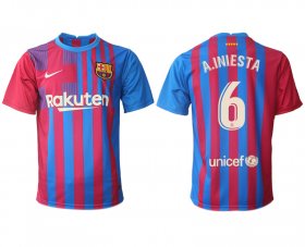 Wholesale Cheap Men 2021-2022 Club Barcelona home aaa version red 6 Nike Soccer Jerseys