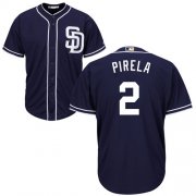 Wholesale Cheap Padres #2 Jose Pirela Navy Blue New Cool Base Stitched MLB Jersey
