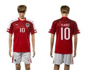 Wholesale Cheap Austria #10 Kainz Red Home Soccer Country Jersey